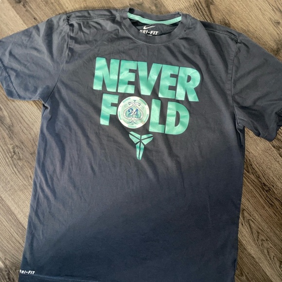 Kobe Bryant Nike Dri-FIT Black T-Shirt with Teal Graphic - Picture 1 of 3